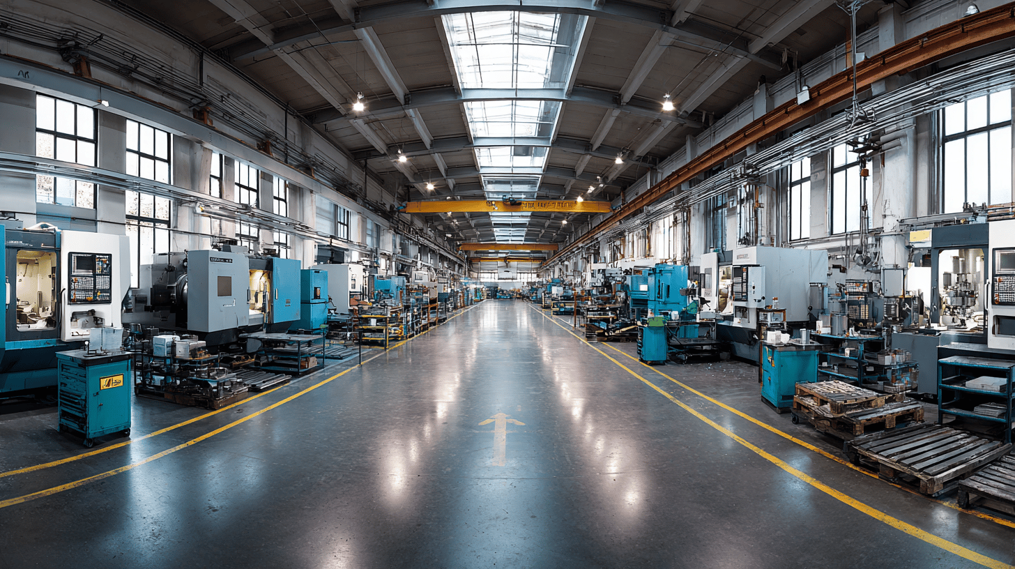 Цех металлообработки: токарные и фрезерные станки с ЧПУ